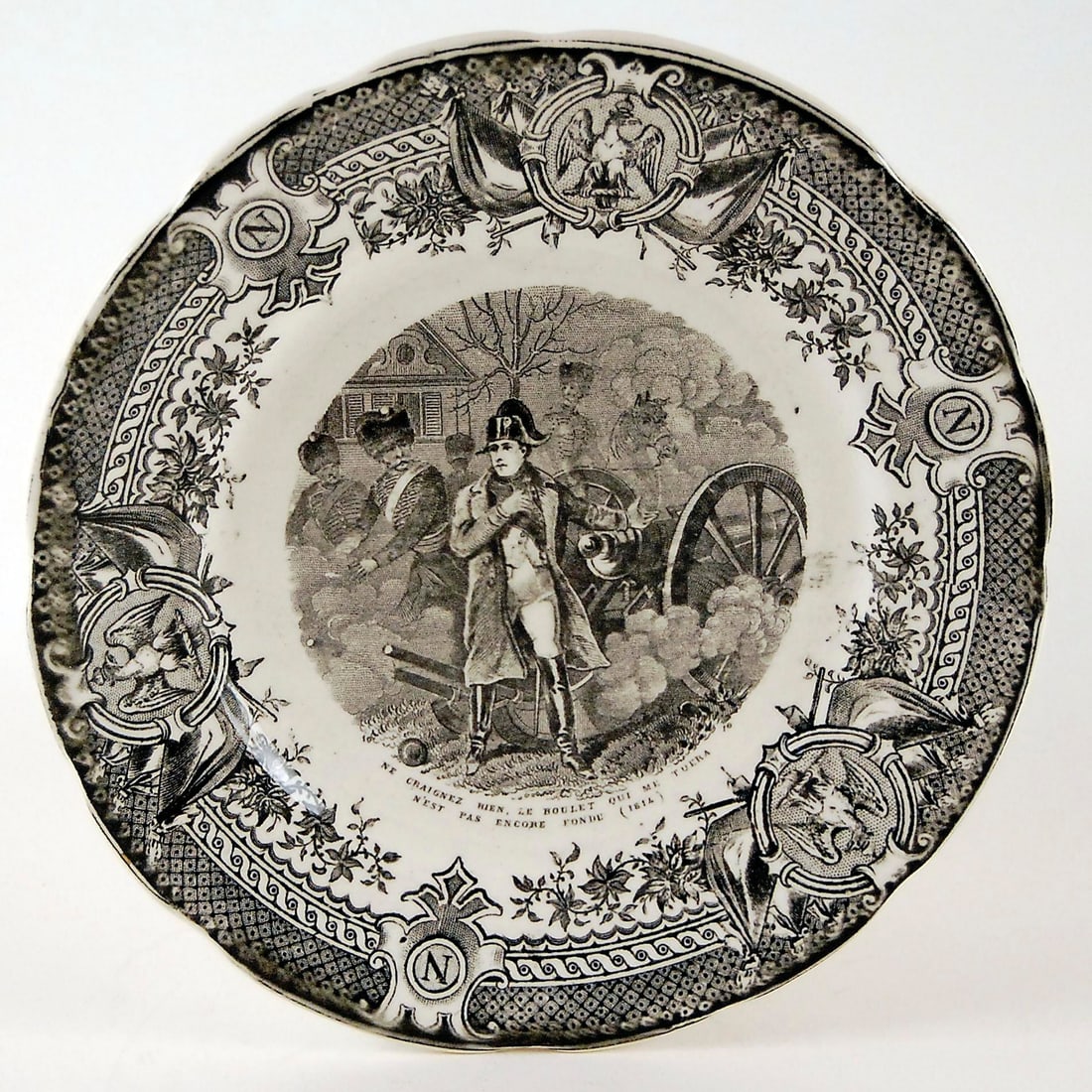 Vintage French Digoin & Sarreguemnes Faience 'Napoleon' Plates - Complete Set of 12 - 10