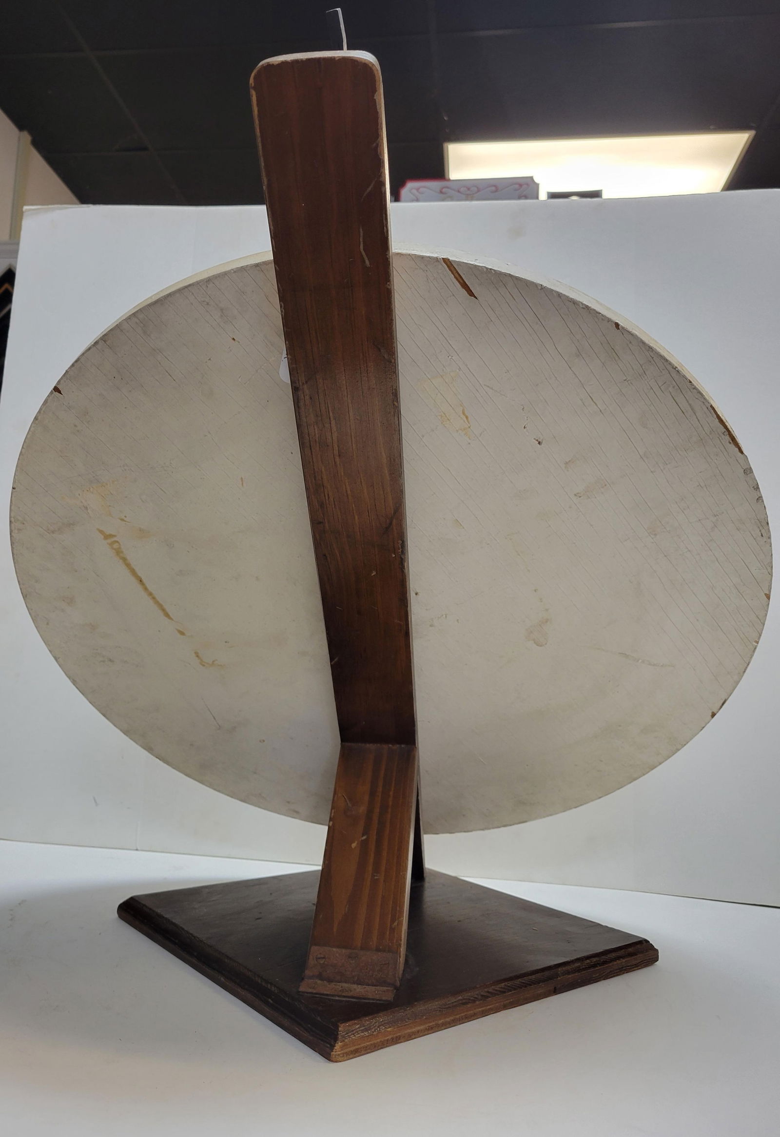 Vintage Circa 1950's Horse Race Themed Carnival Wheel With Stand and Flapper - 7