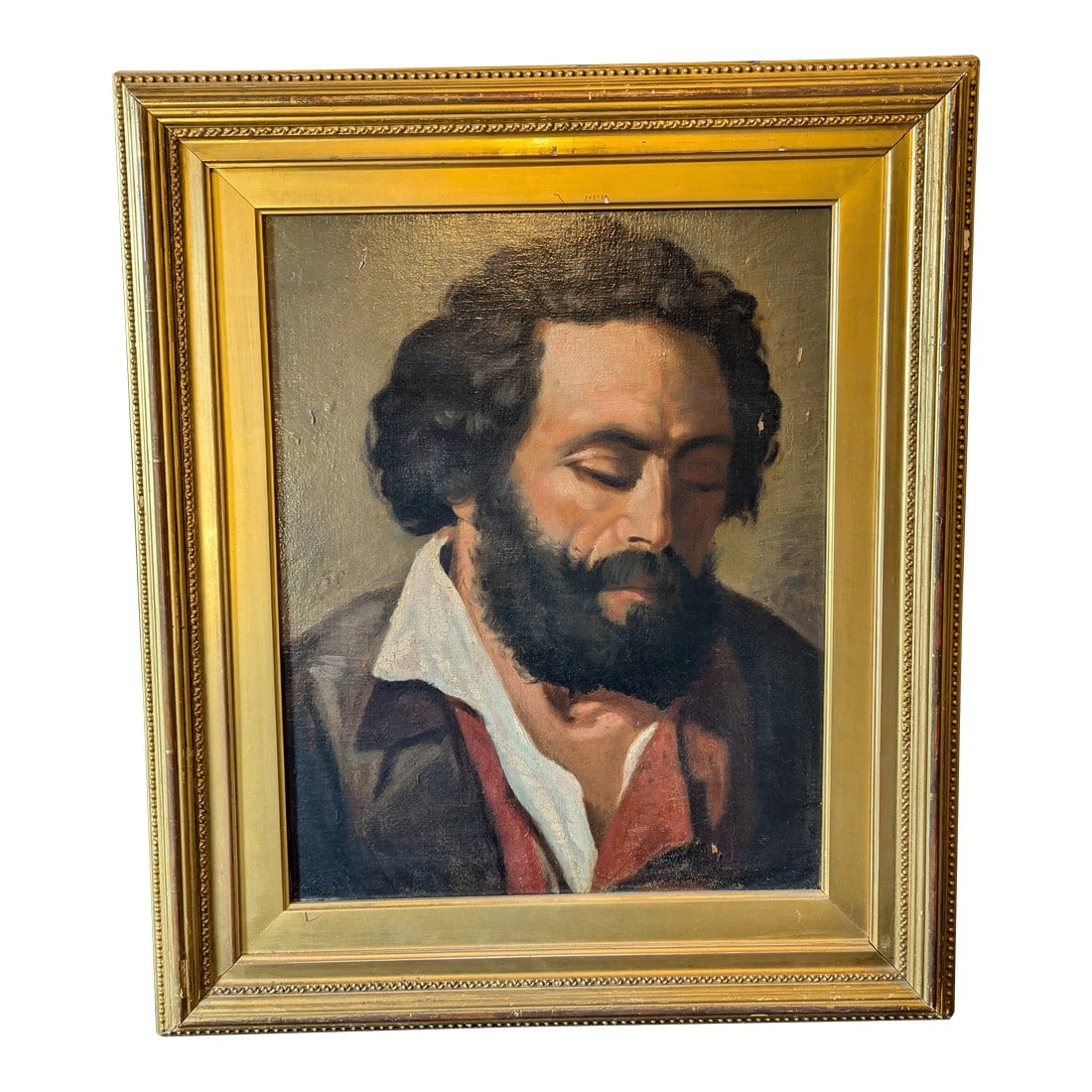 Mid 19th Century Self Portrait Attributed to Gustave Courbet, Framed (1 of 6)