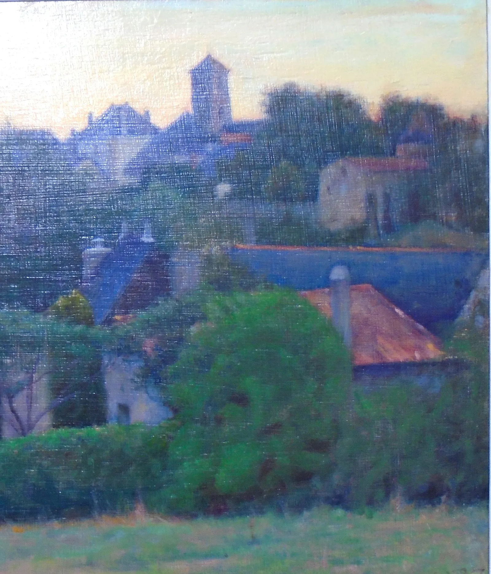 Summer Evening, Argenton Chateau Original Oil Painting, Framed - 5