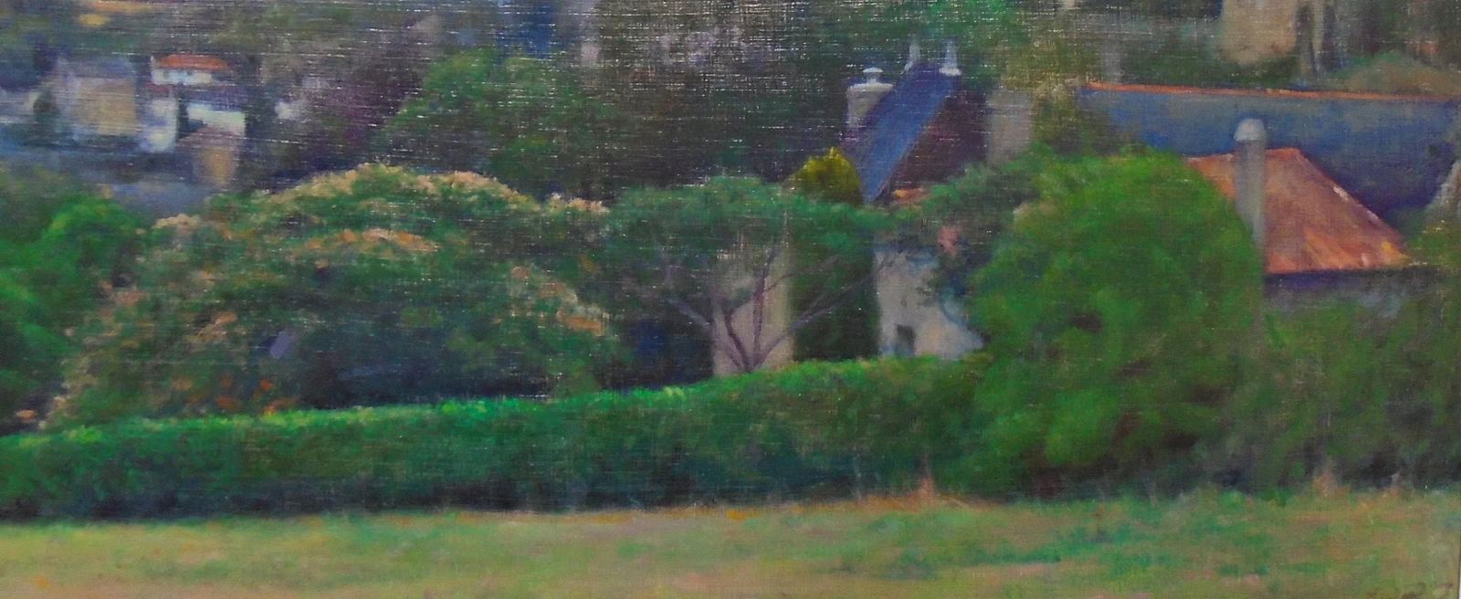 Summer Evening, Argenton Chateau Original Oil Painting, Framed - 6