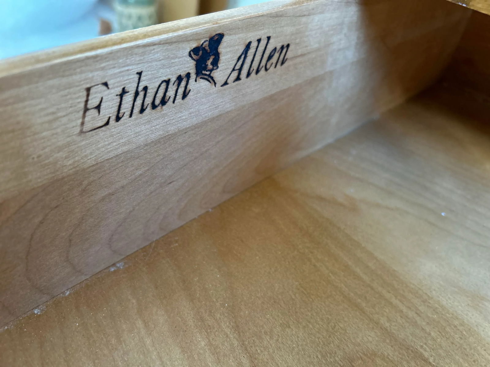 Vintage Ethan Allen Maple Hardwood Secretary - 11