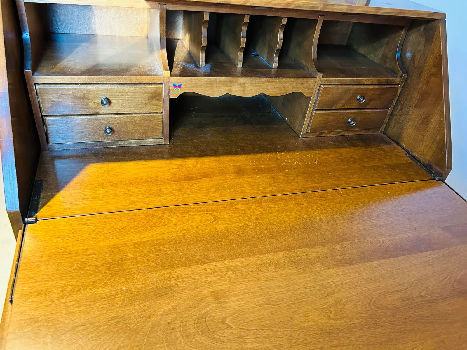Vintage Ethan Allen Maple Hardwood Secretary - 7