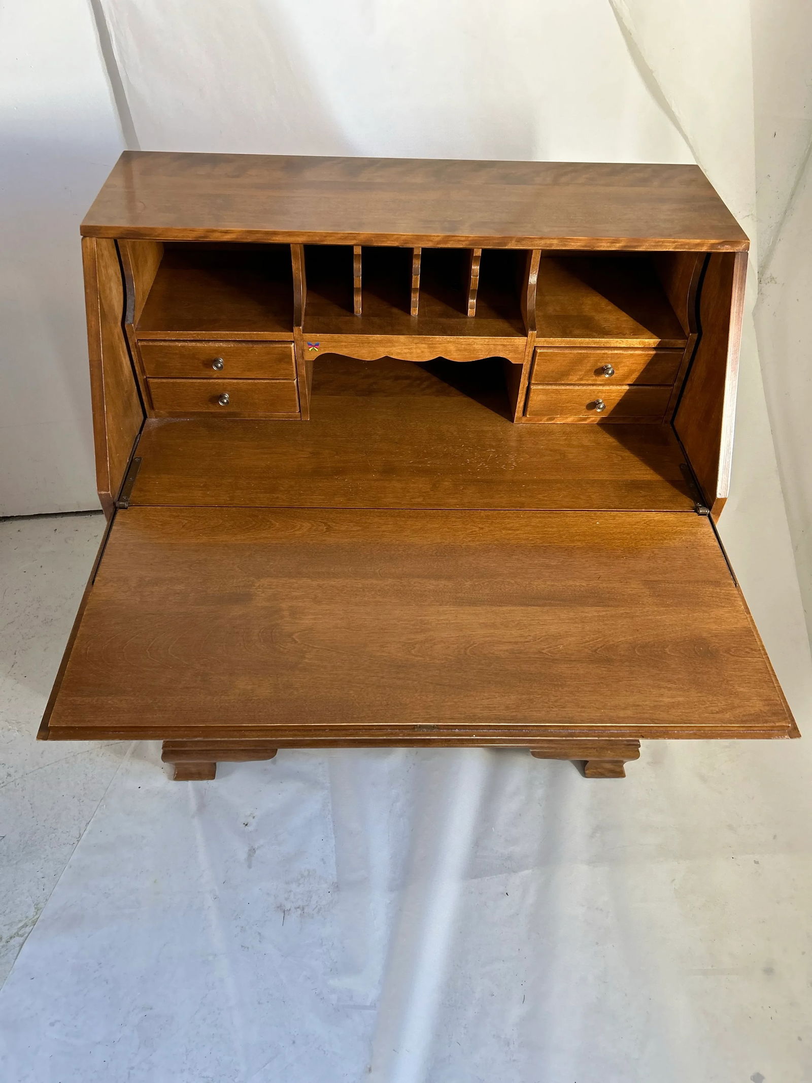 Vintage Ethan Allen Maple Hardwood Secretary - 8