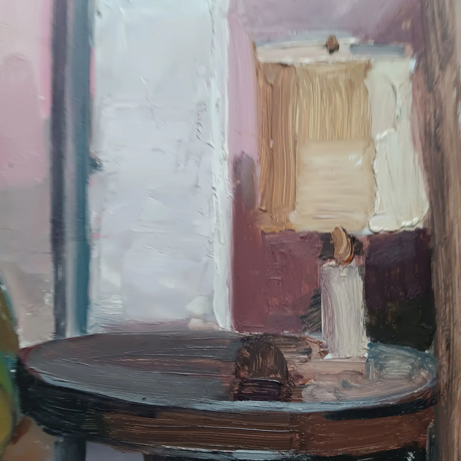 Nude on a Green Couch Original Oil Painting by David Beynon Pena - 5