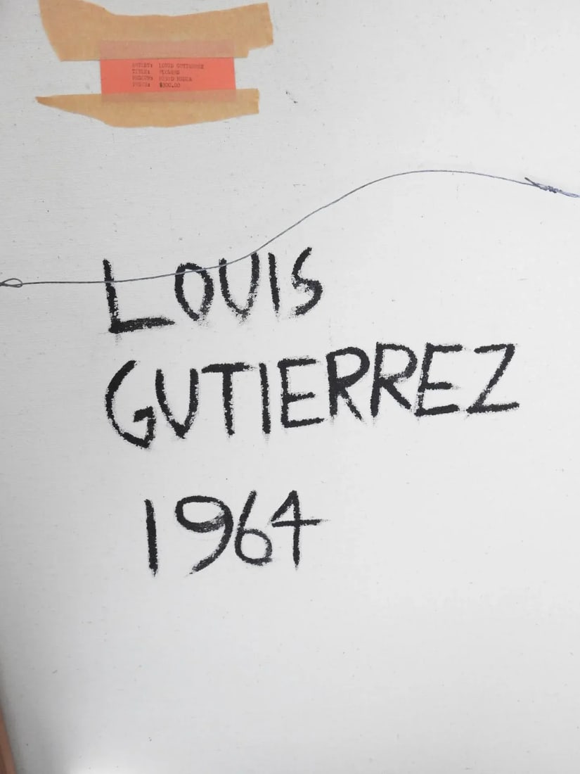 Louis Gutierrez Mid-Century Modernism Flowers Still Life Painting - 11