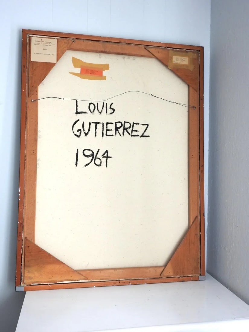 Louis Gutierrez Mid-Century Modernism Flowers Still Life Painting - 4