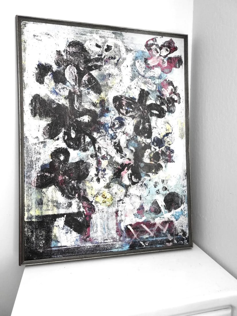 Louis Gutierrez Mid-Century Modernism Flowers Still Life Painting - 6