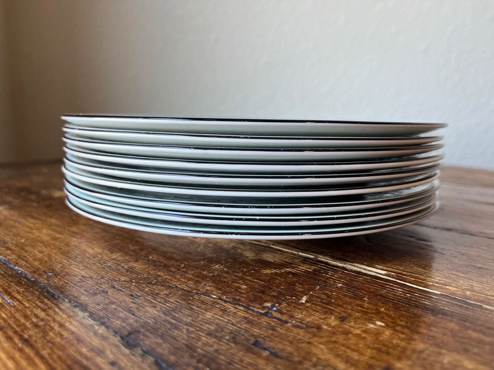 Wedgwood England Florentine Turquoise Salad Plates- Set of 9 - 12