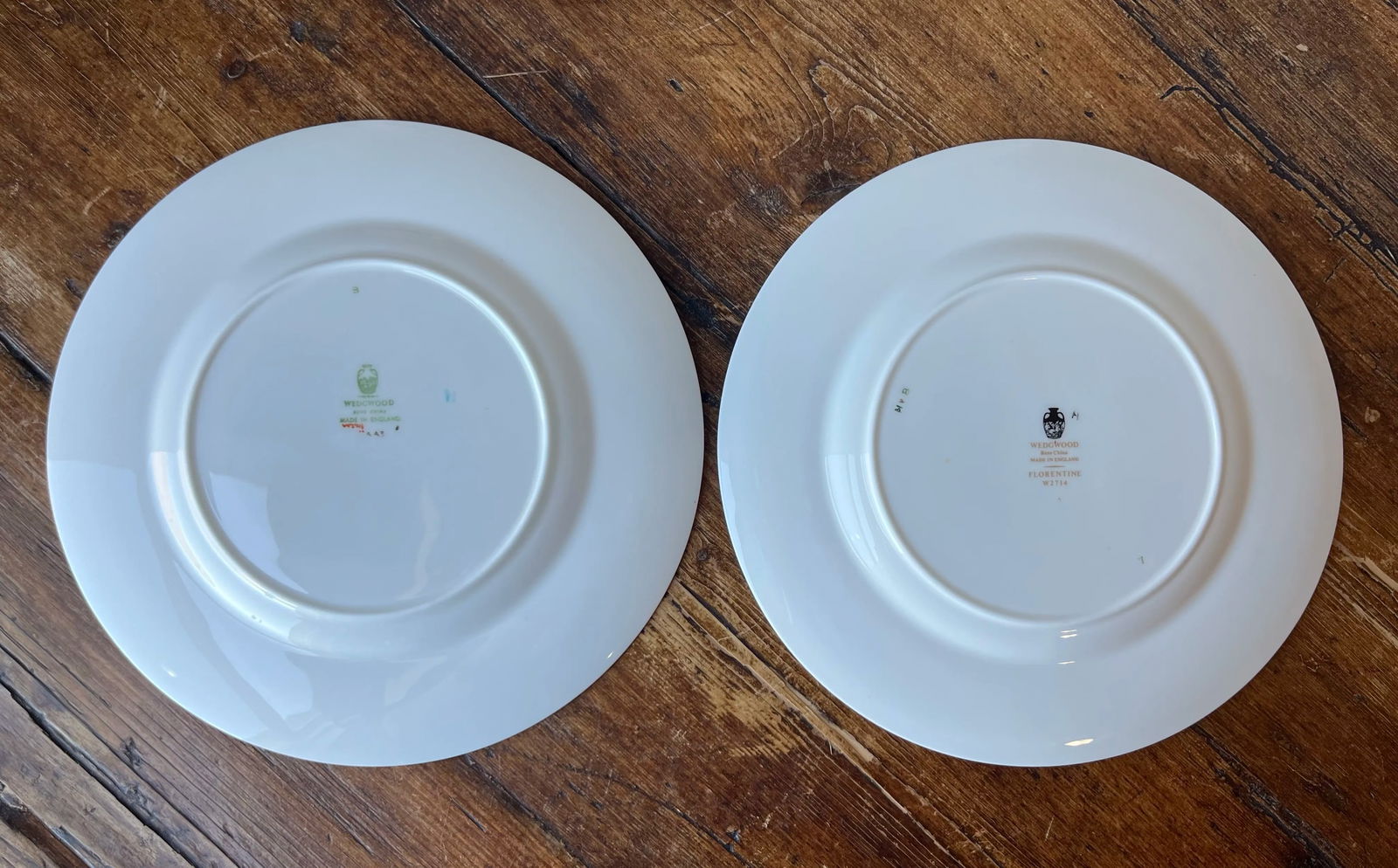 Wedgwood England Florentine Turquoise Salad Plates- Set of 9 - 6