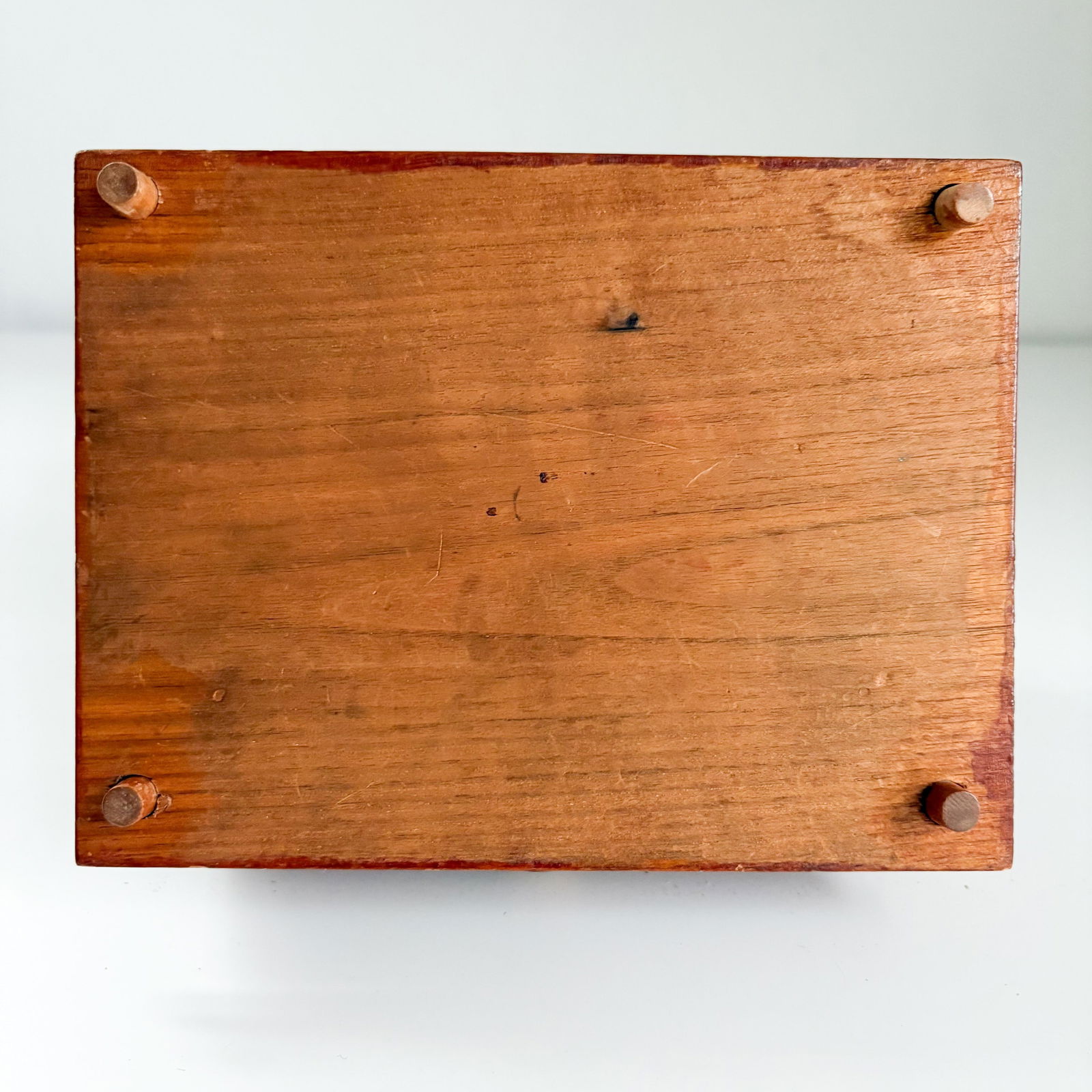 1800s Walnut Sewing Box, Antique Handmade Sewing Caddy With Removable Top and Drawer - 10