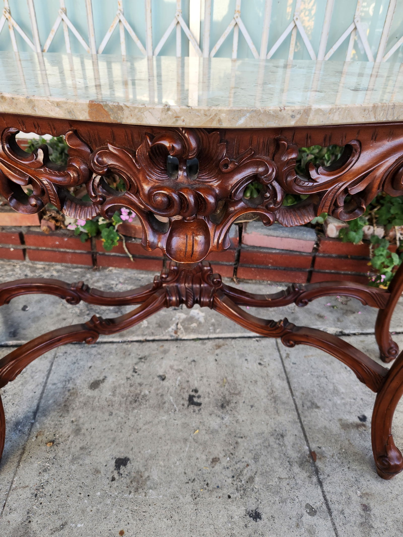 1960s Console Table With Marble To - 3
