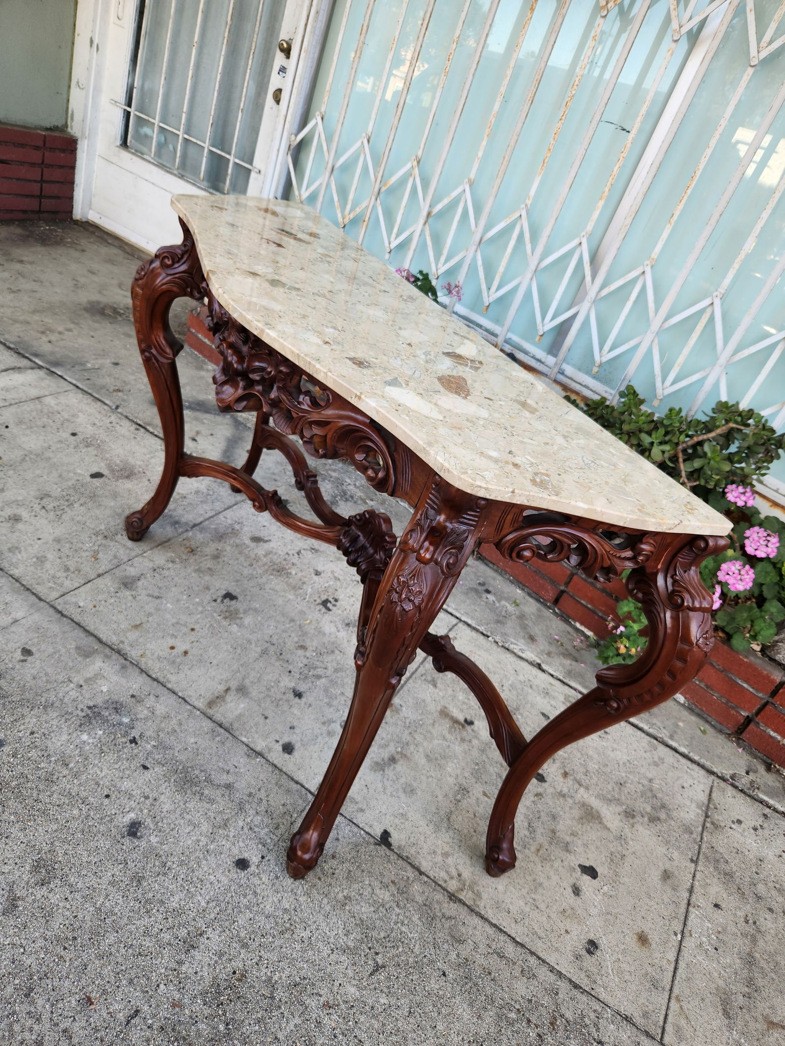 1960s Console Table With Marble To - 5