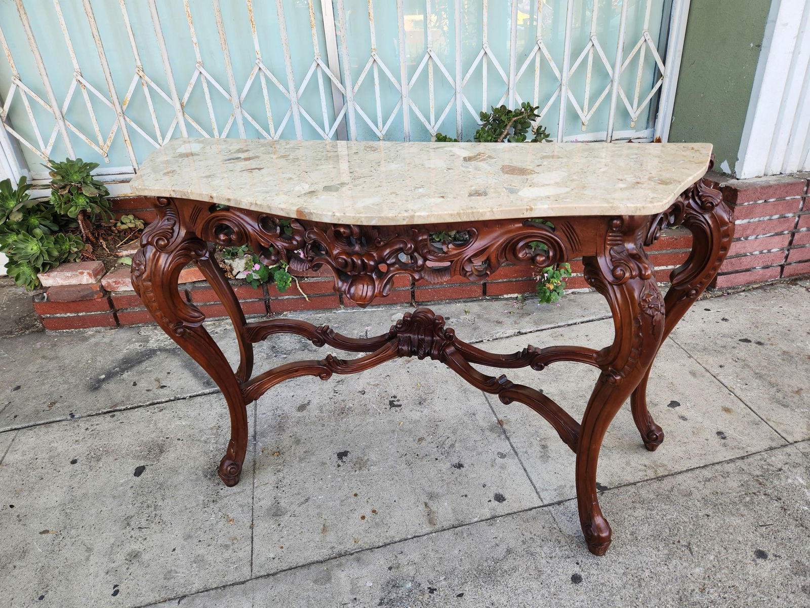 1960s Console Table With Marble To - 6