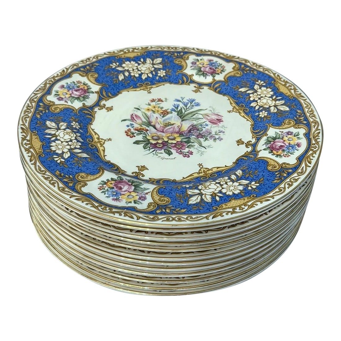 Early 20th Century Myott Dinner Plates - Set of 12 (1 of 12)