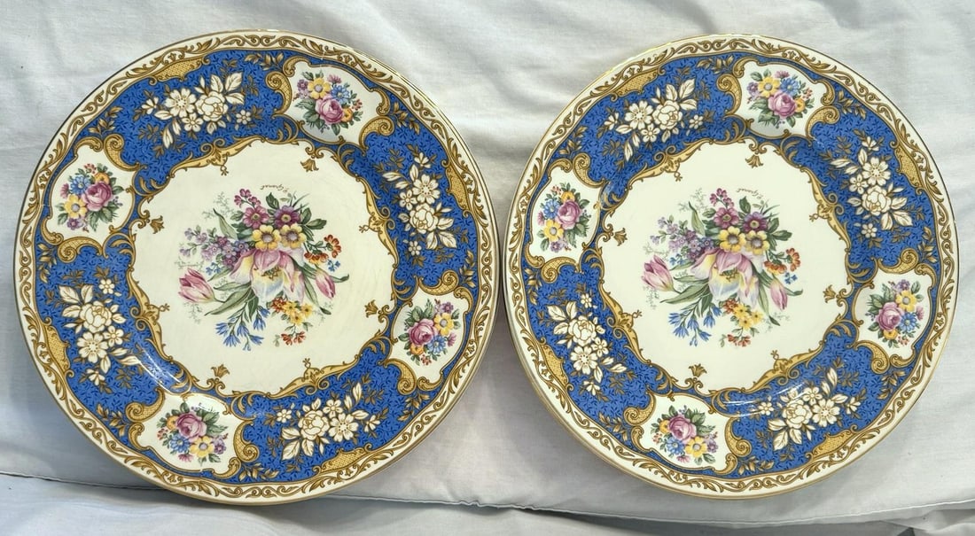 Early 20th Century Myott Dinner Plates - Set of 12 - 8