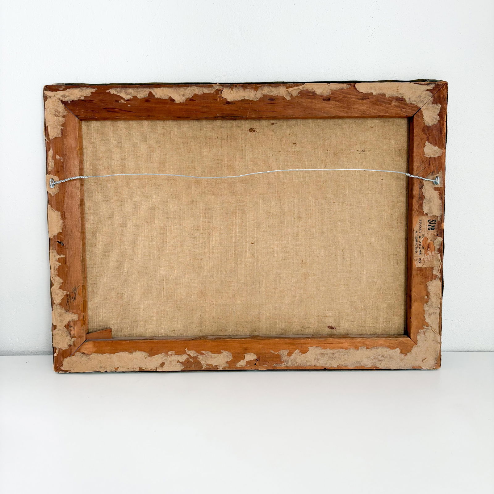 1920's Venice Italy Oil Painting, Vintage Stretched Canvas Oil Painting of Venice - 12