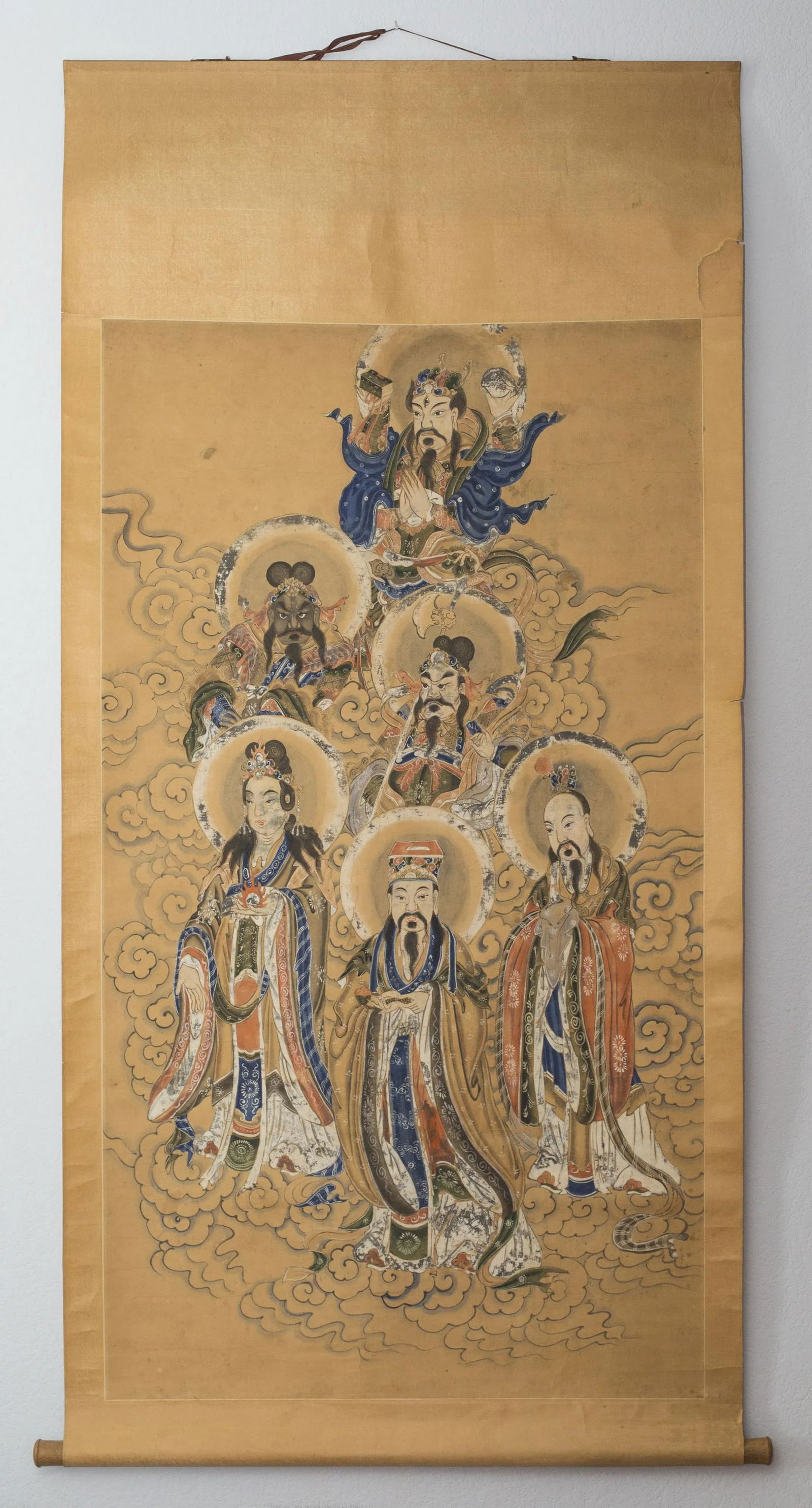 A Large Ming Dynasty Scrolls of Gods - a Pair - 3