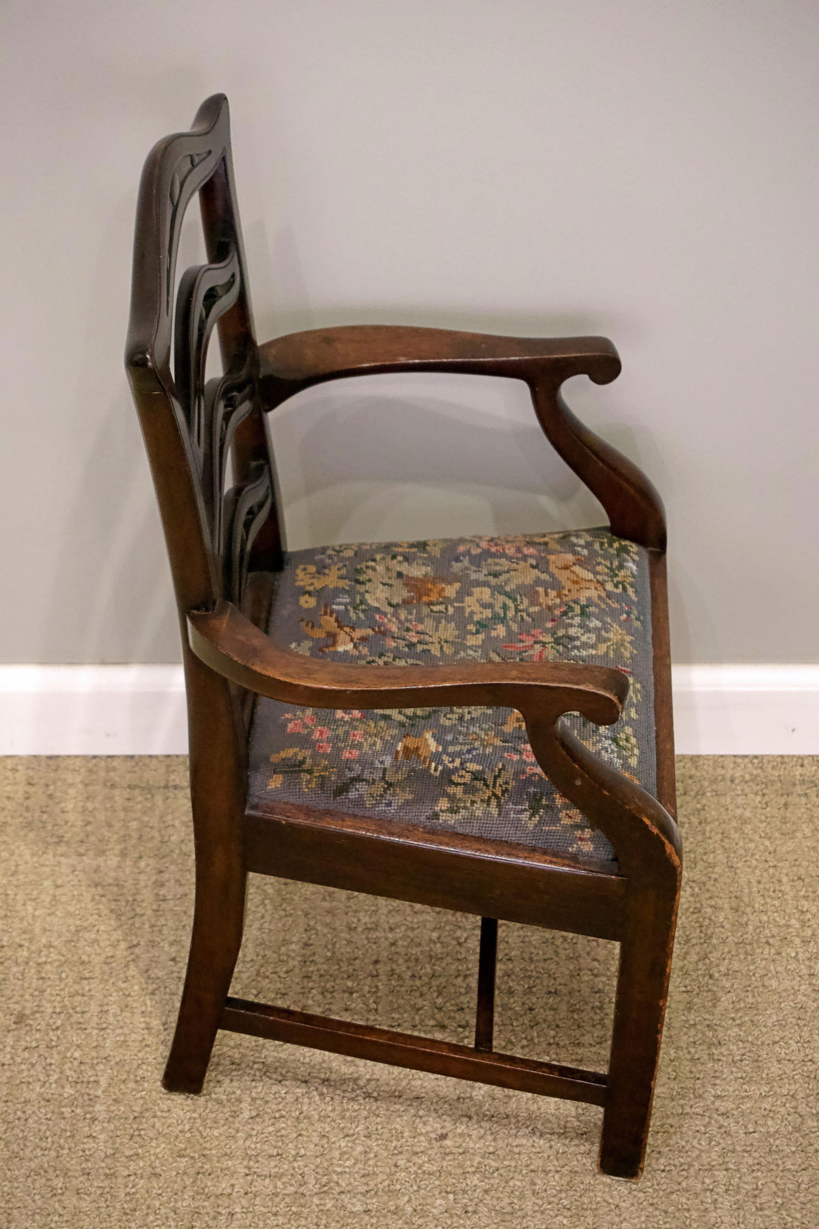 George III Mahogany Ladder Back Childs Armchair - 2