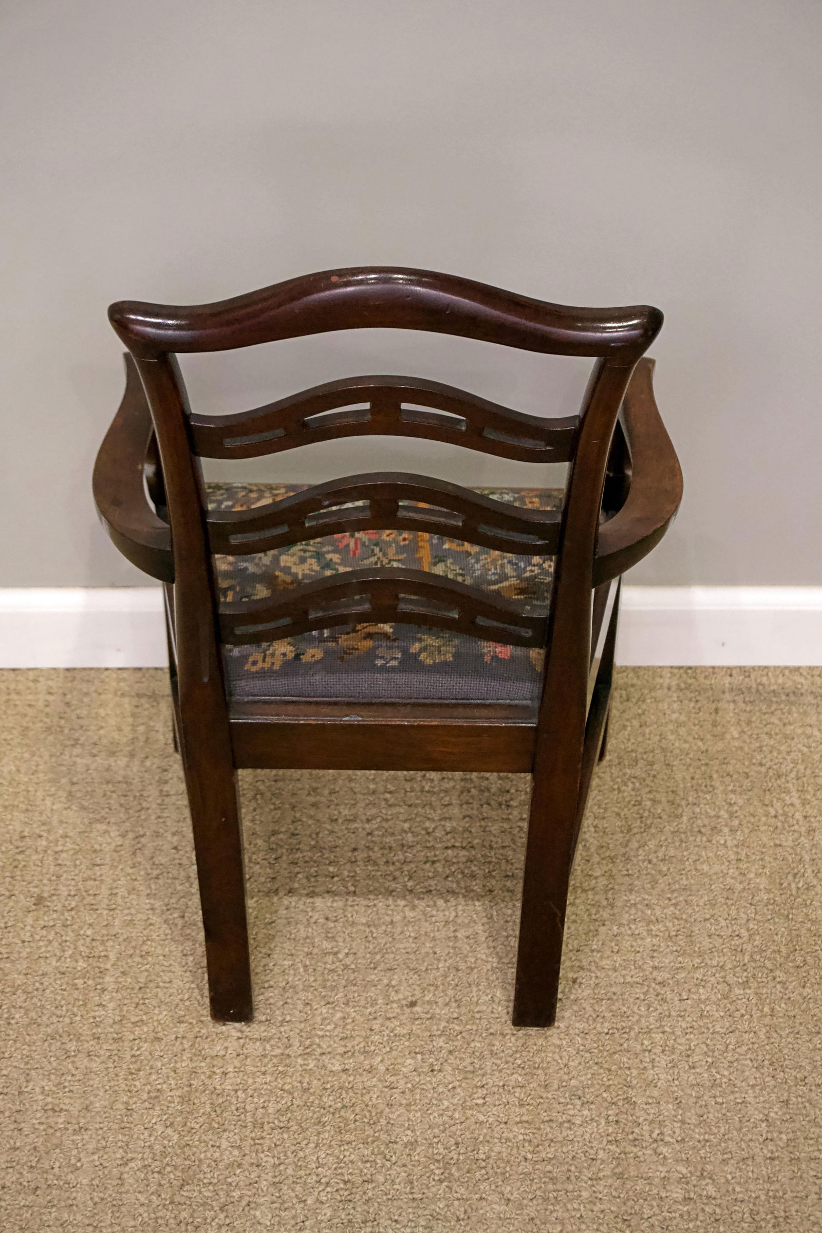 George III Mahogany Ladder Back Childs Armchair - 3