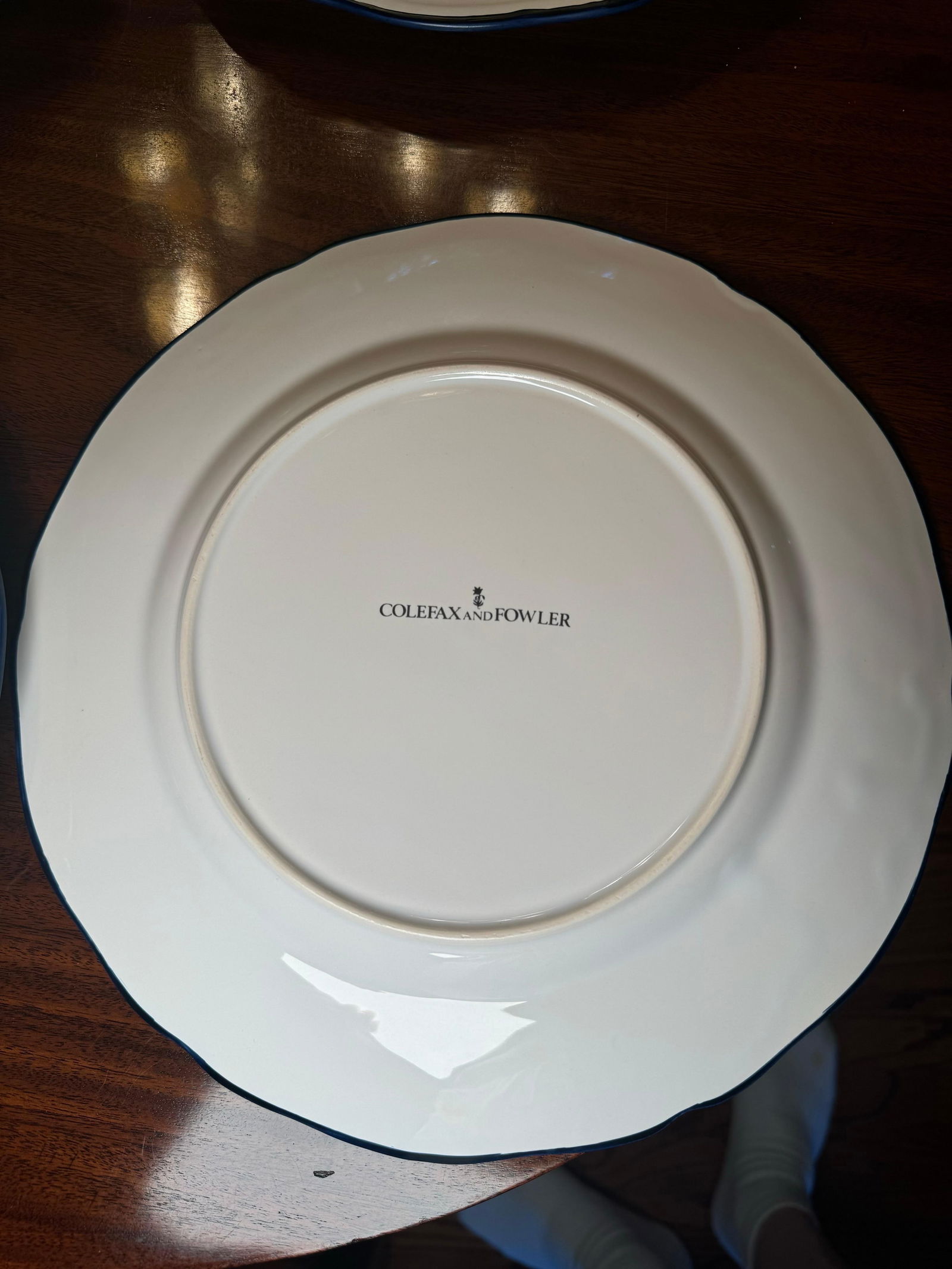 Colefax & Fowler " Tulip and Butterfly " 11 Inch Dinner Plates - Set of 10 - 7