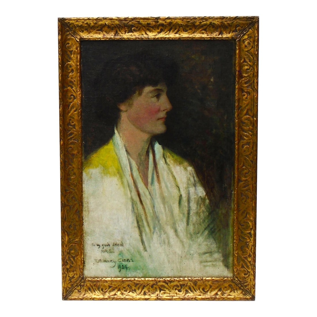 To My Good Friend, H.R.S. - 1924 Original Oil Painting (1 of 5)