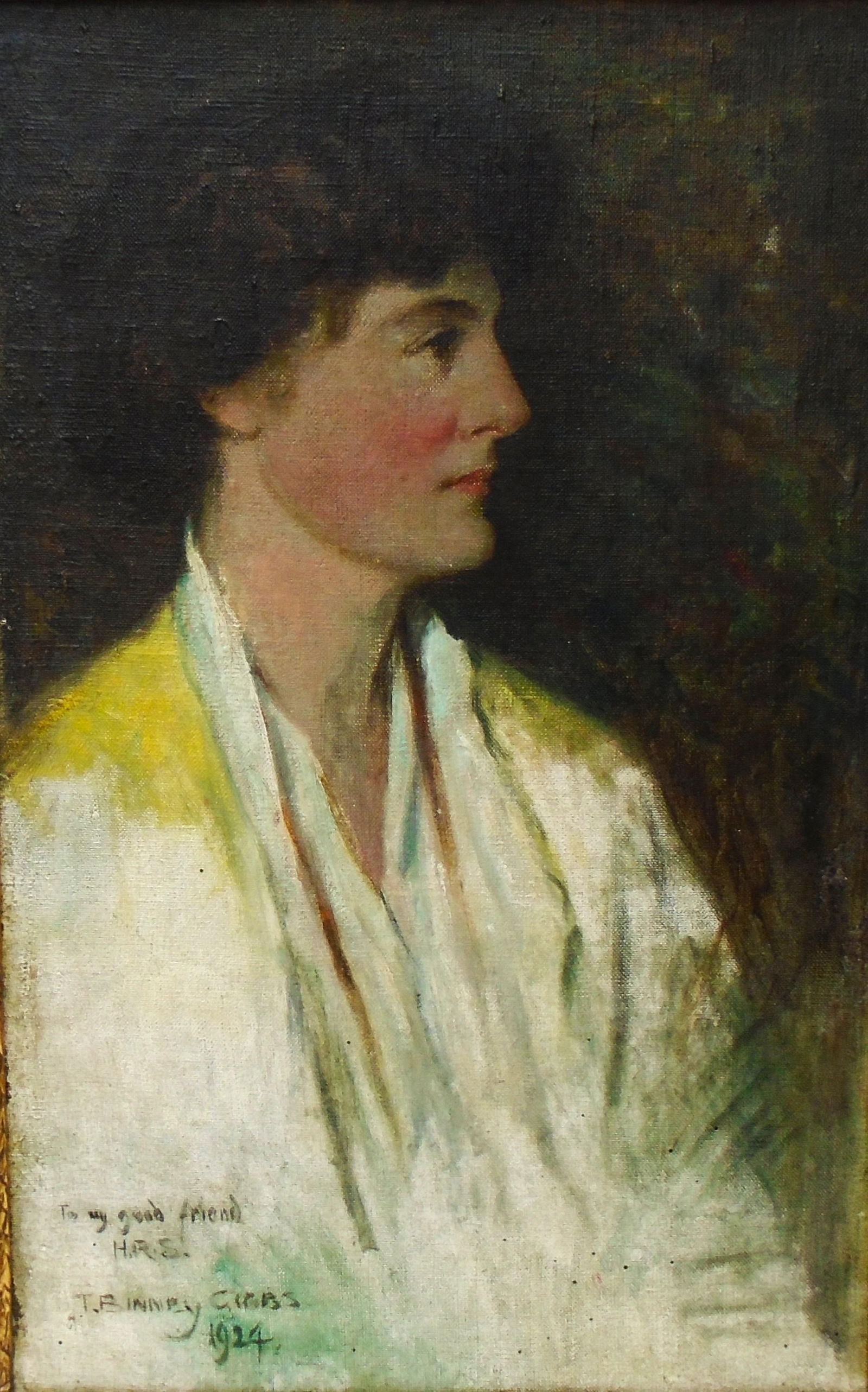 To My Good Friend, H.R.S. - 1924 Original Oil Painting - 2