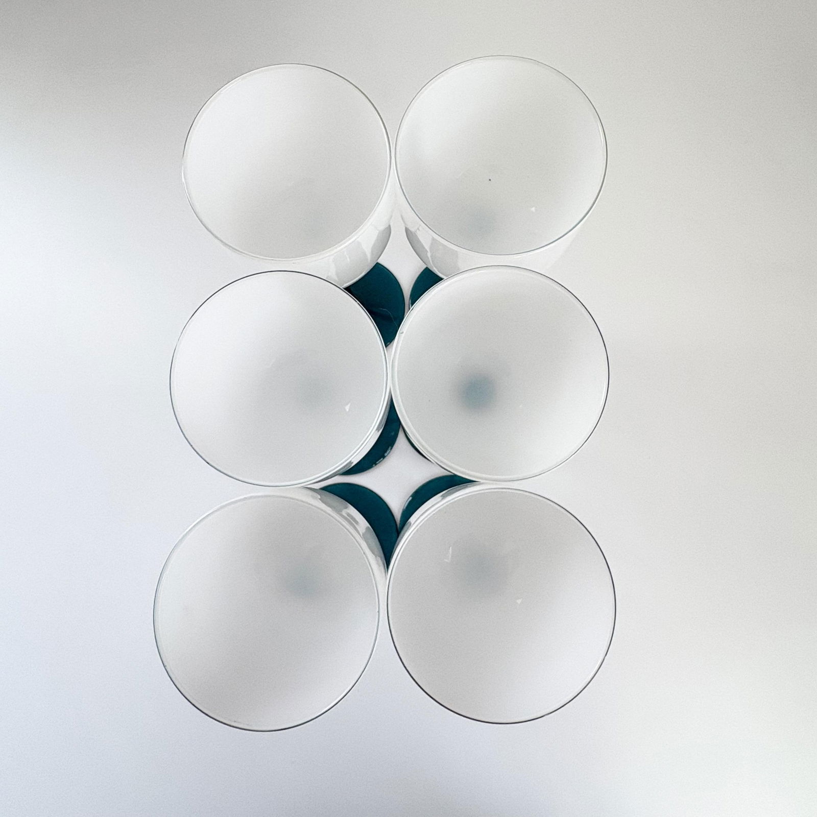 1960s Carlo Moretti Empoli Cased Teal Stemmed Wine Glasses- Set of 6 - 7