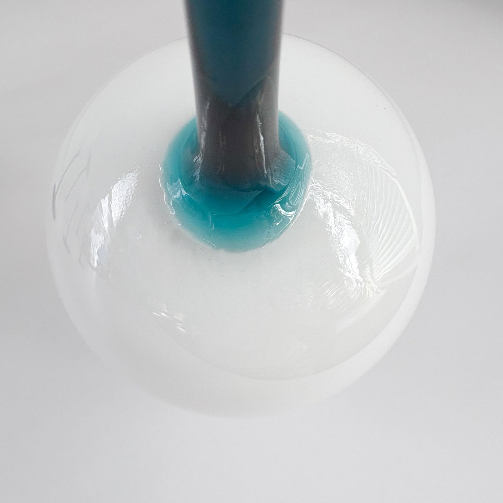 1960s Carlo Moretti Empoli Cased Teal Stemmed Wine Glasses- Set of 6 - 9