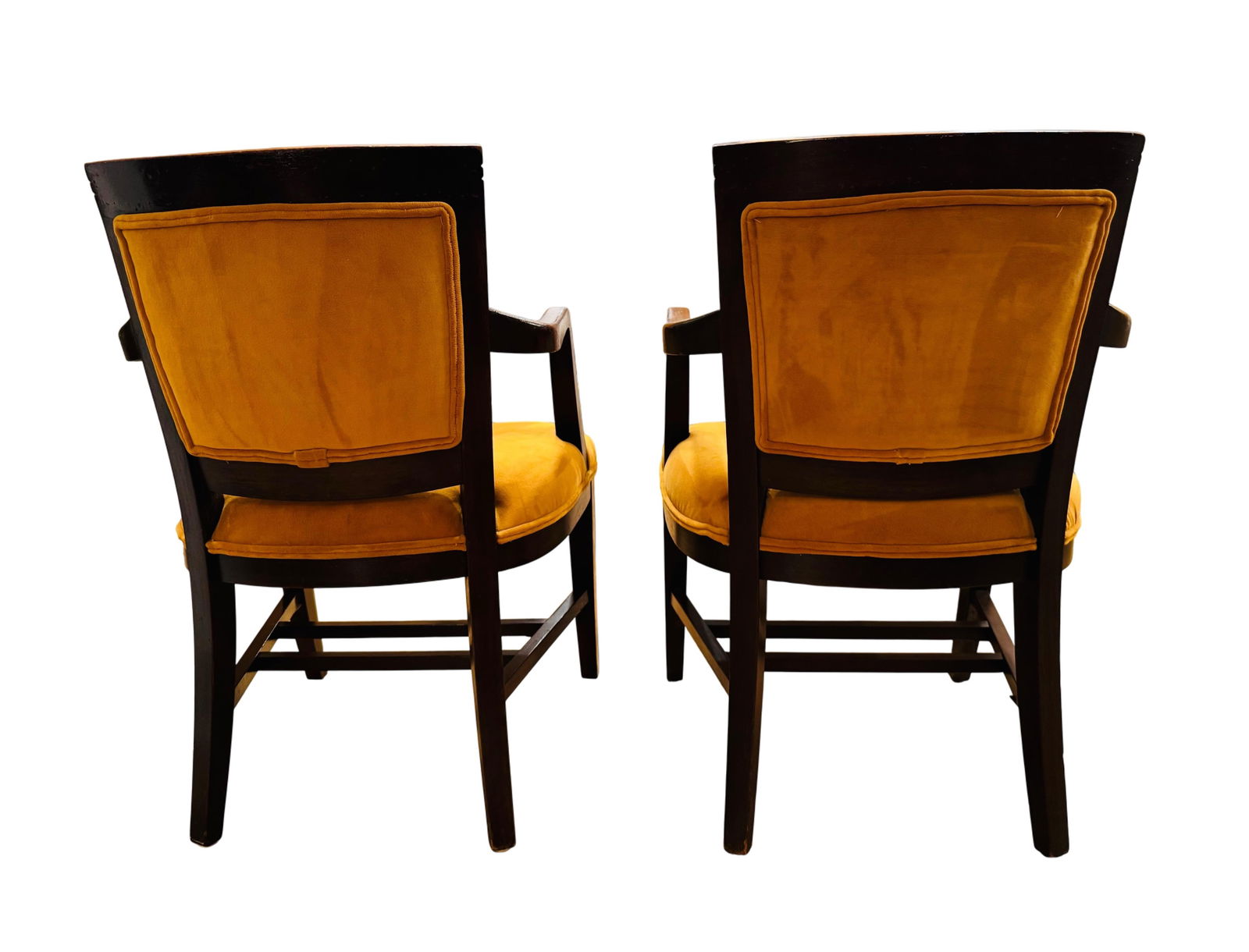 Mid 20th Century Mid-Century Modern Mahogany Upholstered Arm Chairs, a Pair - 5