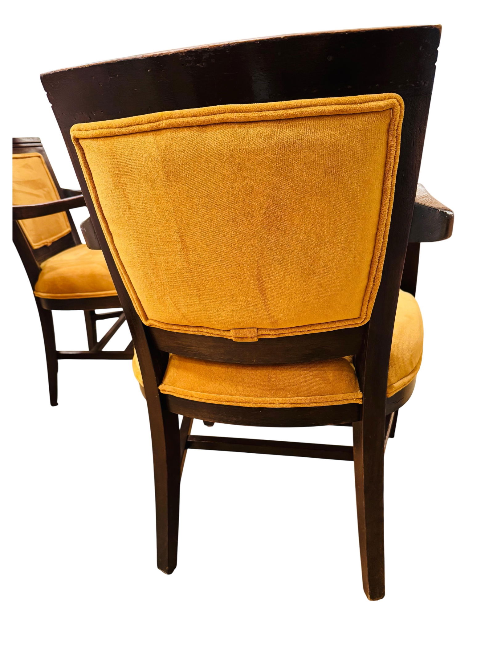 Mid 20th Century Mid-Century Modern Mahogany Upholstered Arm Chairs, a Pair - 7