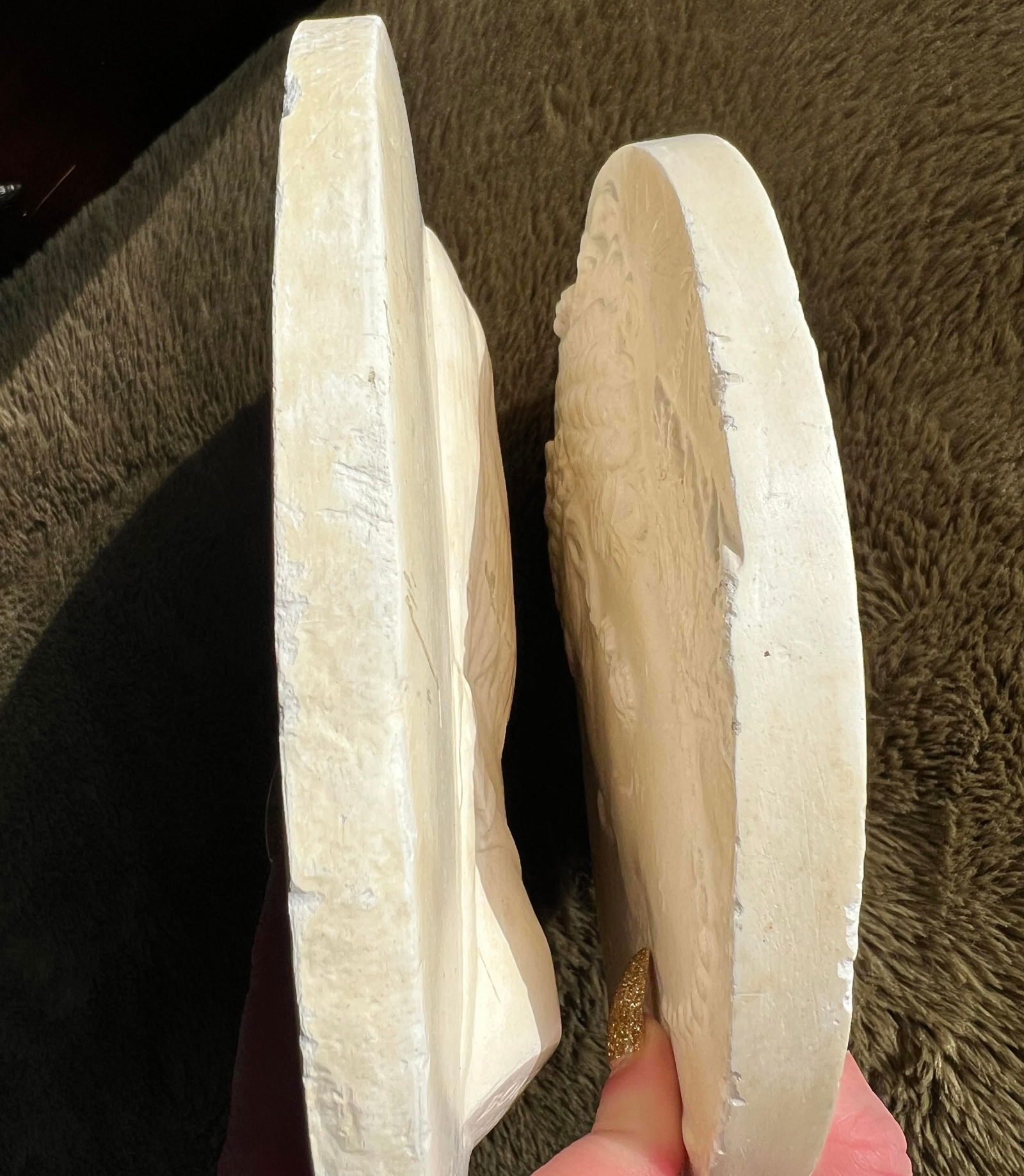 1950s Napoleon and Josephine Bonaparte Plaster Medallion Plaques - a Pair - 11