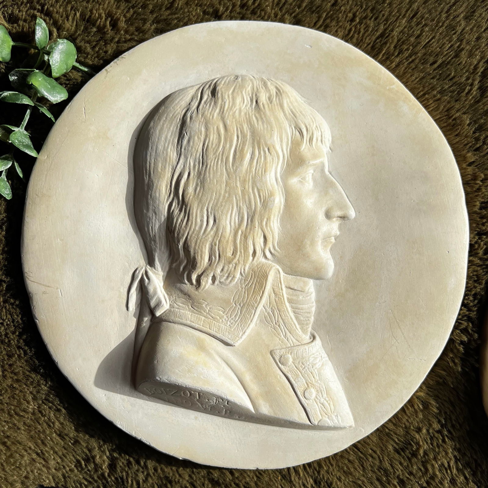 1950s Napoleon and Josephine Bonaparte Plaster Medallion Plaques - a Pair - 12