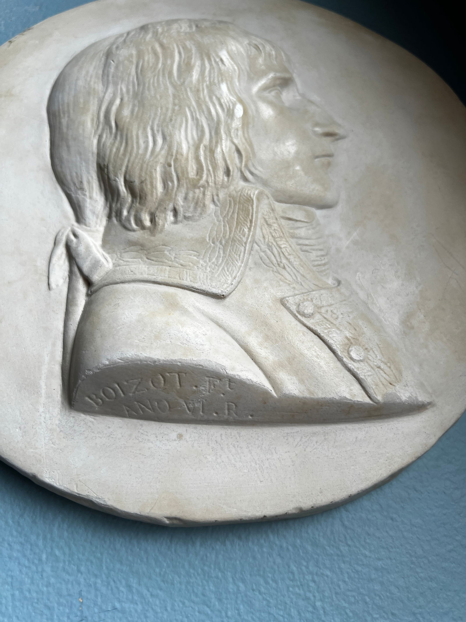 1950s Napoleon and Josephine Bonaparte Plaster Medallion Plaques - a Pair - 5