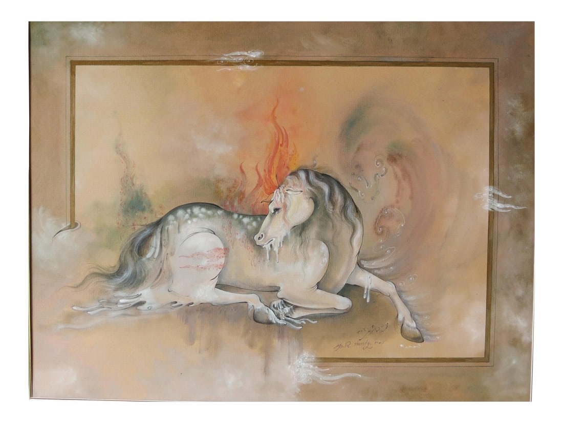 1990s Horse Painting by Mohammad Reza Sharify (1 of 9)