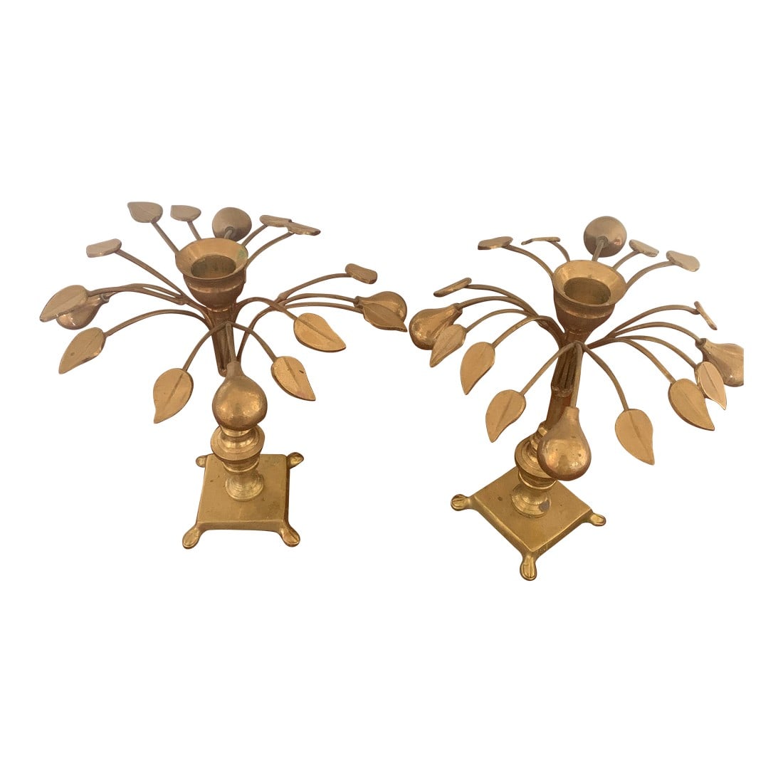 Pair of 1990s Mottahedeh Brass Candlesticks (1 of 6)