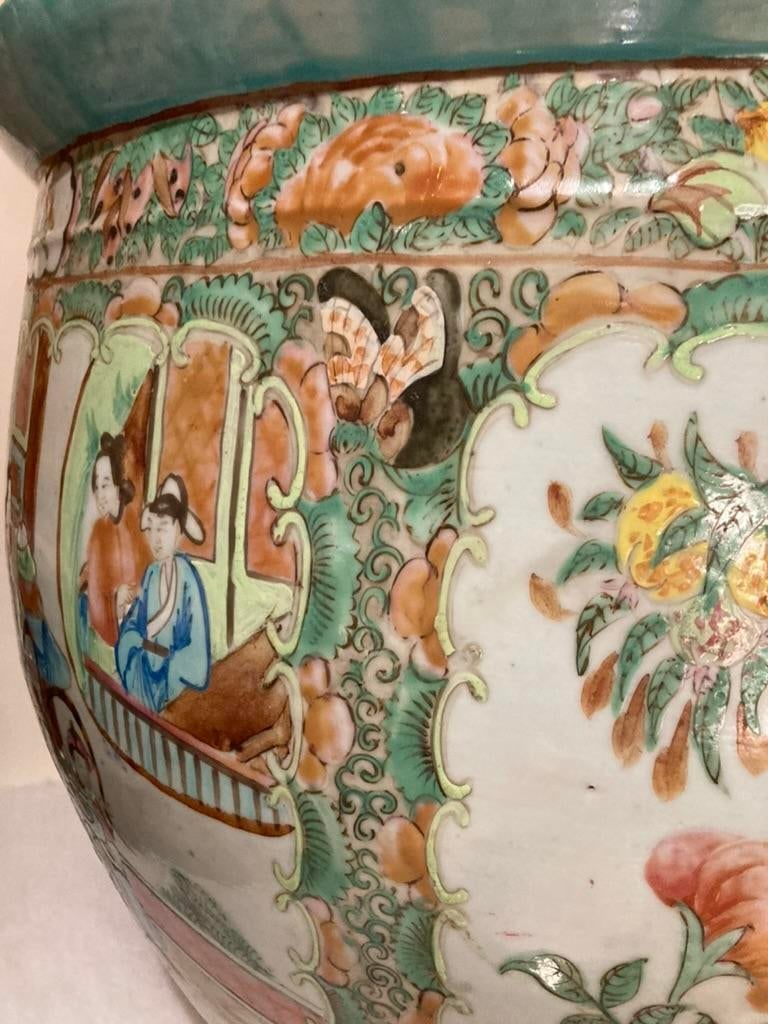 Antique Canton Famille Rose Planter - 10
