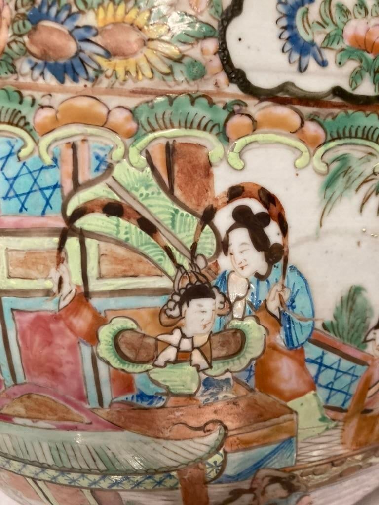 Antique Canton Famille Rose Planter - 5