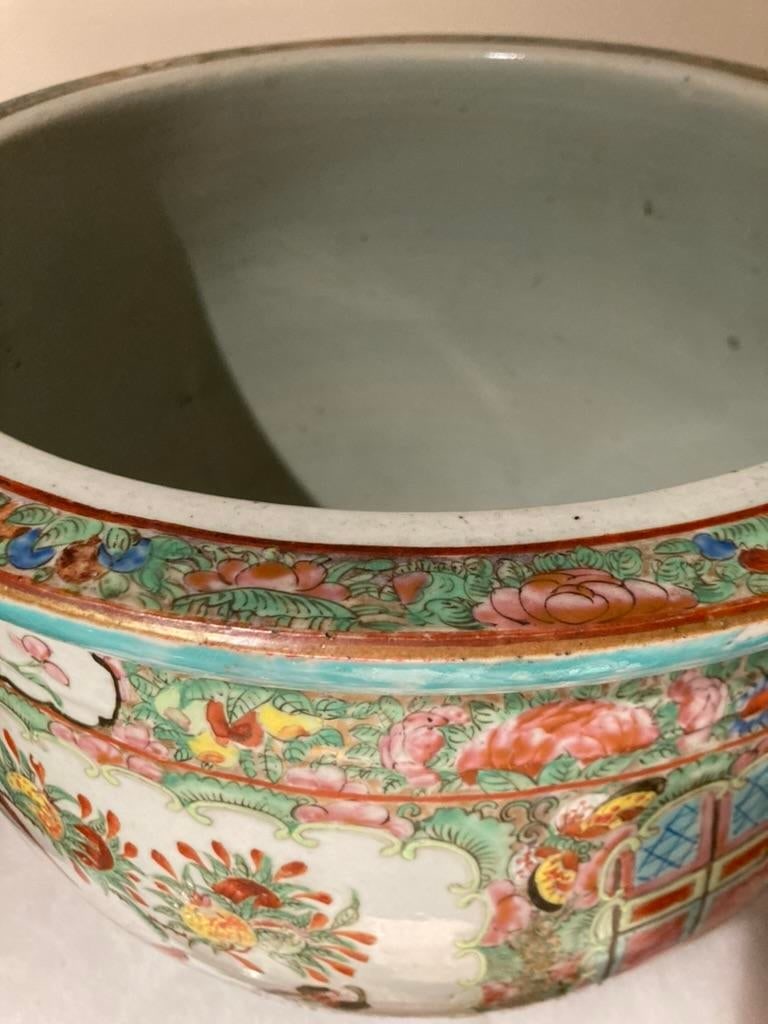 Antique Canton Famille Rose Planter - 8