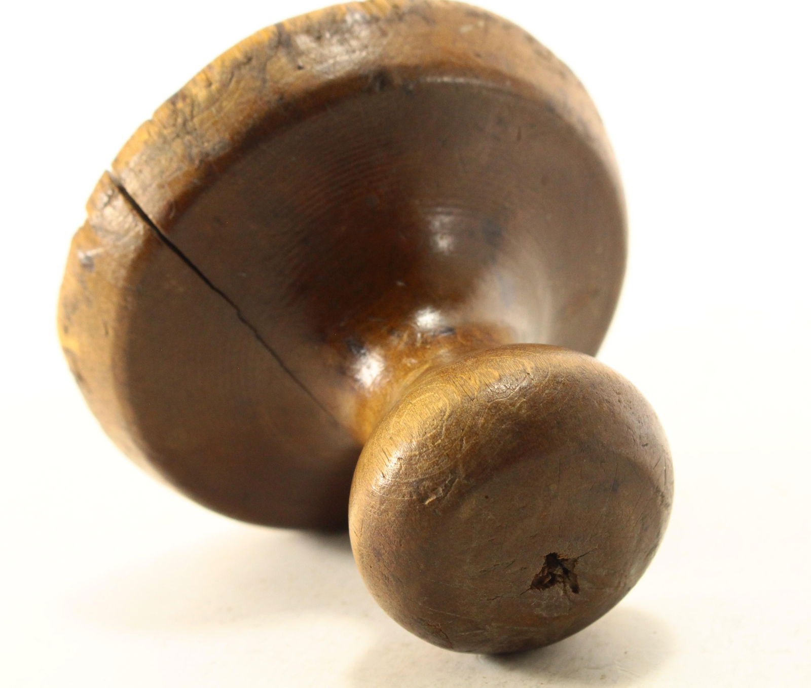 Mid 19th Century Pennsylvania Wooden Butter Mold Stamp With Carved Eagle & Laurel Branch - 10