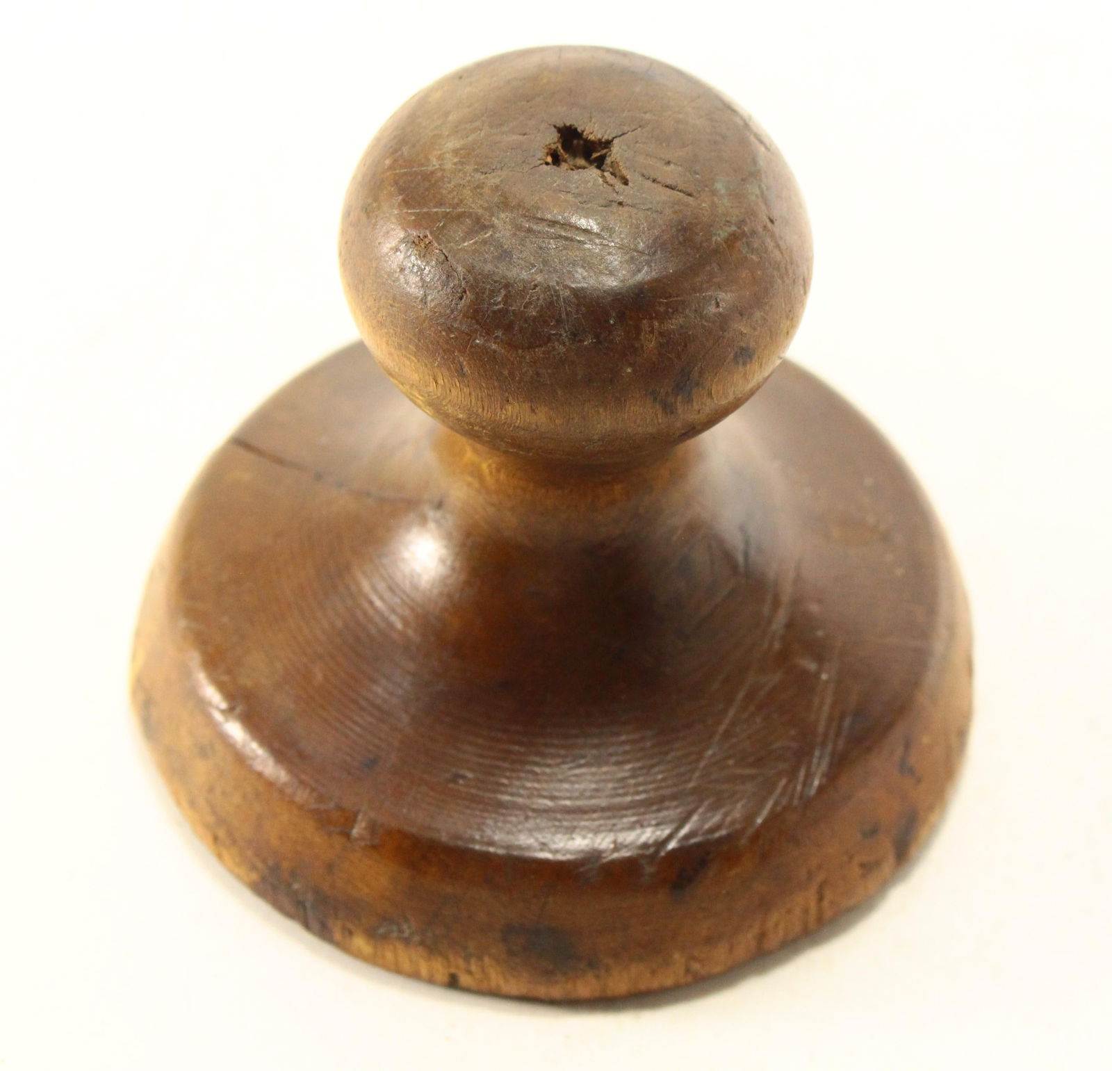 Mid 19th Century Pennsylvania Wooden Butter Mold Stamp With Carved Eagle & Laurel Branch - 12