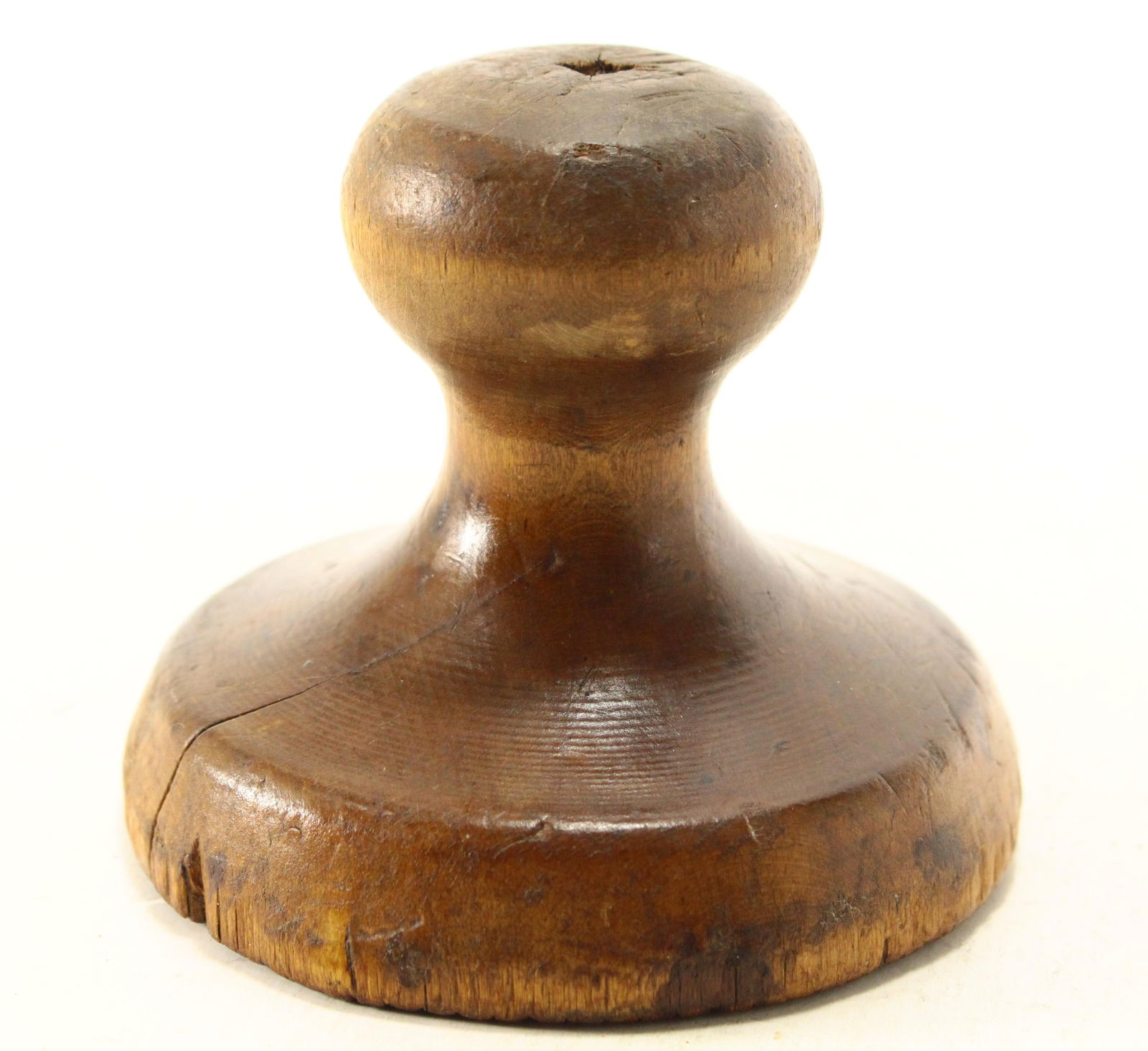 Mid 19th Century Pennsylvania Wooden Butter Mold Stamp With Carved Eagle & Laurel Branch - 5