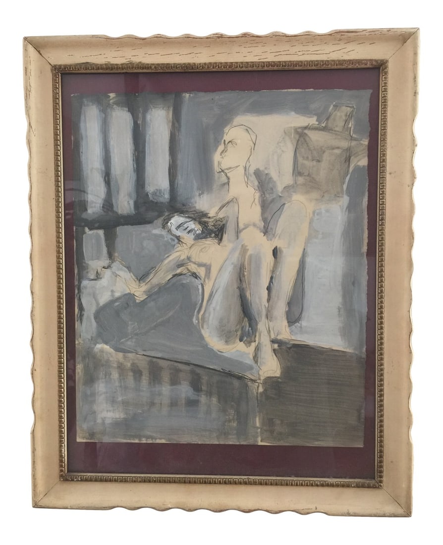 Charles Wesley Framed Painting on Paper (1 of 4)