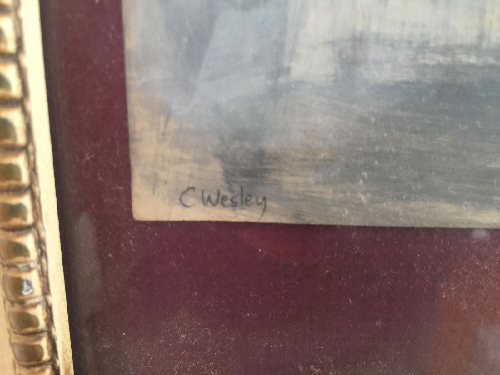 Charles Wesley Framed Painting on Paper - 3