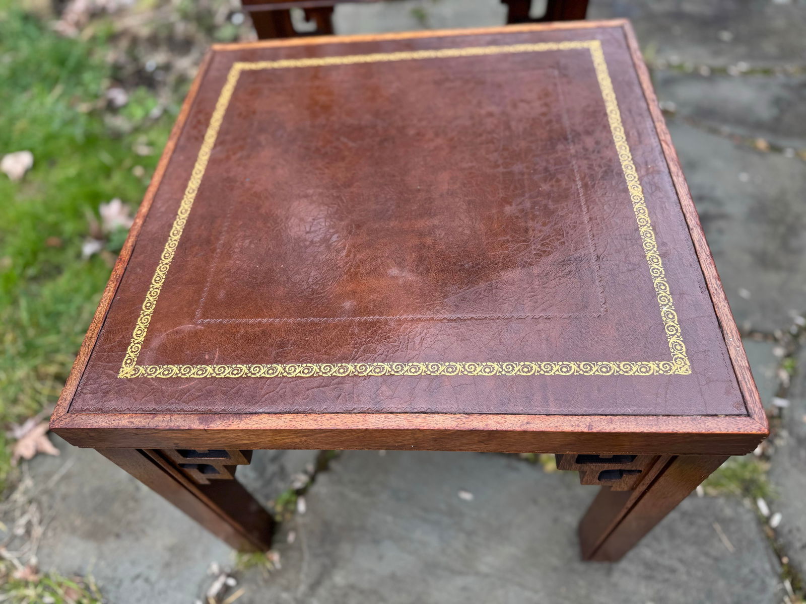 Mahogany Chinoiserie Side Tables With Gold Inlay, a Pair - 10