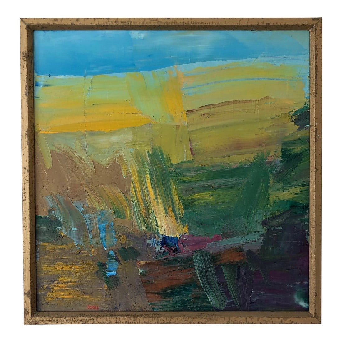 Vintage Swedish Abstract Landscape Painting (1 of 7)