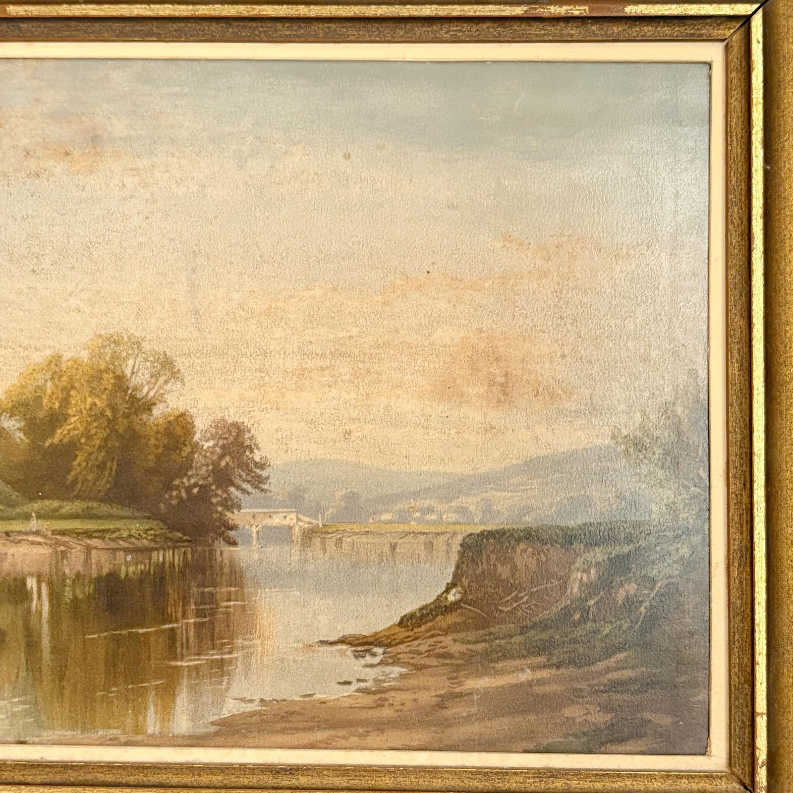Alfred Thompson Bricher "Early Autumn on Esopus Creek" Framed Chromolithograph, 1871 L Prang & Co Pu - 3