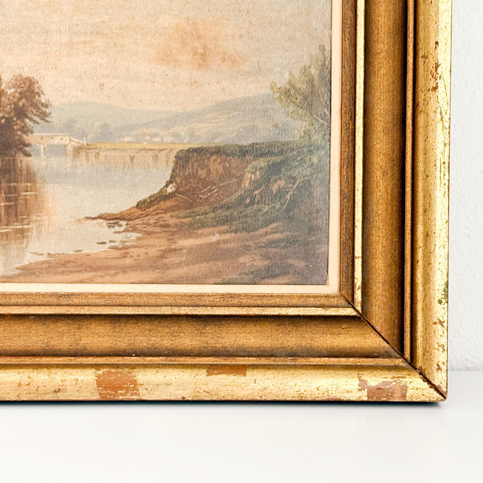 Alfred Thompson Bricher "Early Autumn on Esopus Creek" Framed Chromolithograph, 1871 L Prang & Co Pu - 4