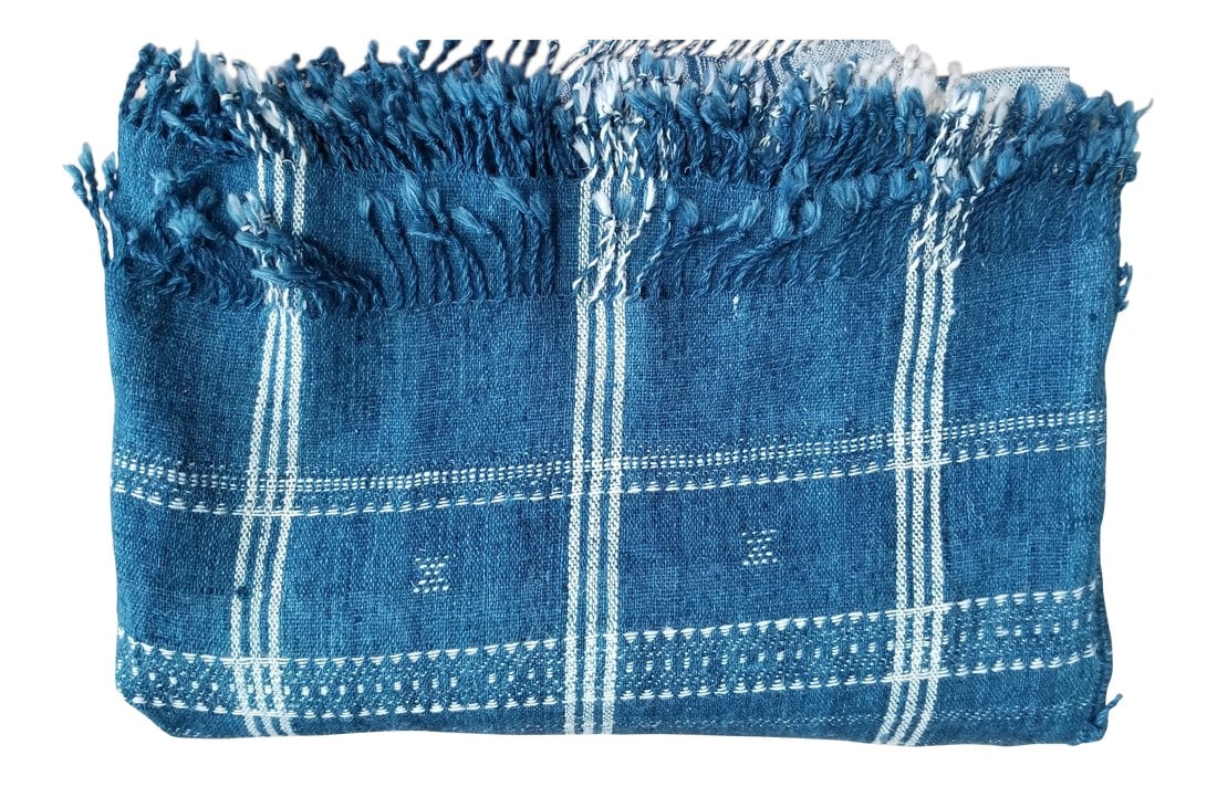 Indigo With Shell Kutch Throw (1 of 7)