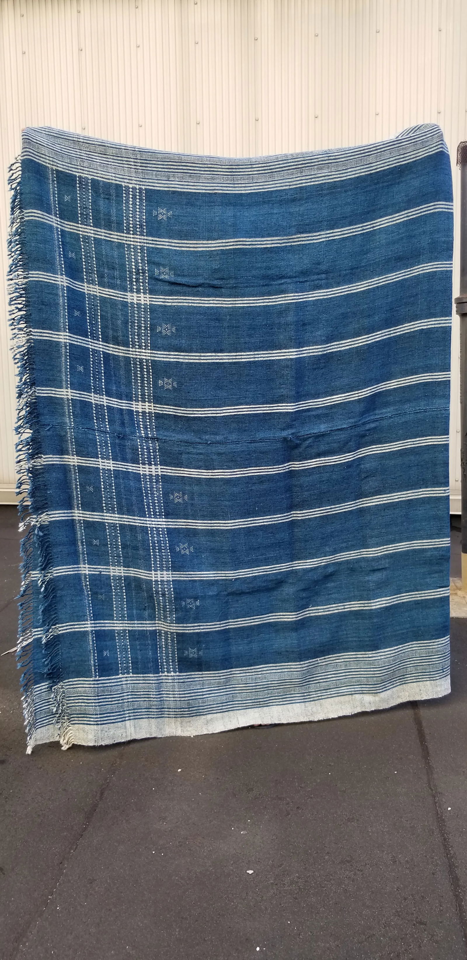 Indigo With Shell Kutch Throw - 2